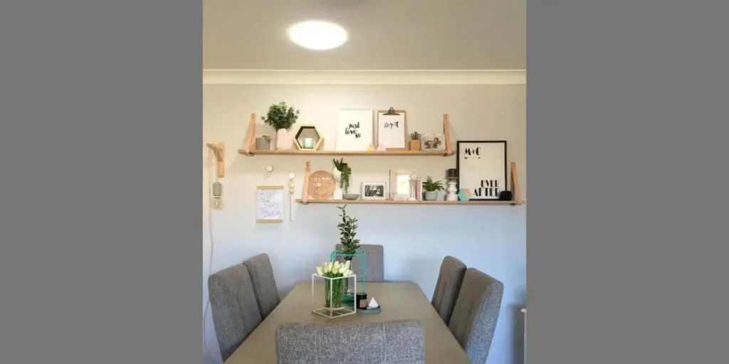 Floating Shelves with Styled Decor