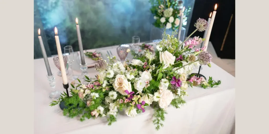 Floral Arrangement with Candles