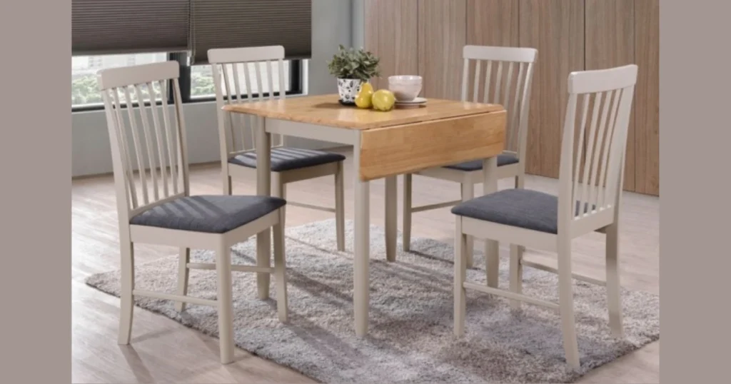 Foldable Dining Table with 2 Chairs for Flexible Use