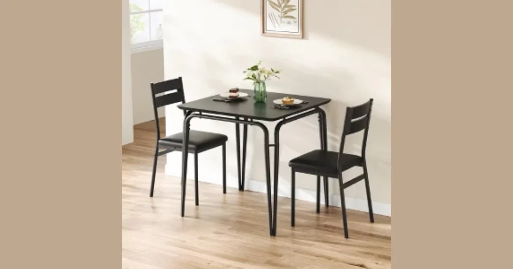 Farmhouse Dining Table with 2 Chairs for Cozy Kitchens