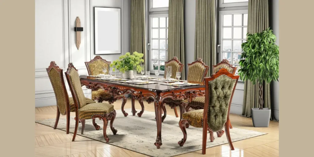 Formal Symmetrical Dining Layout