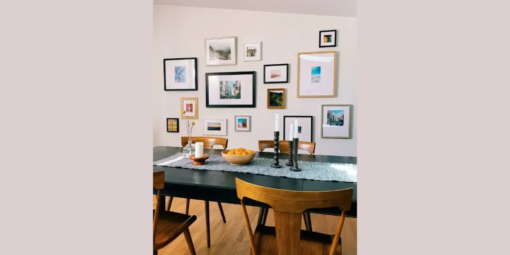 Gallery Wall with Coordinated Frames