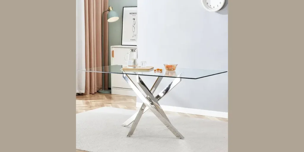 Glass Top Dining Table
