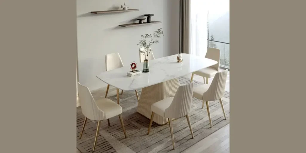 High Gloss White Dining Table