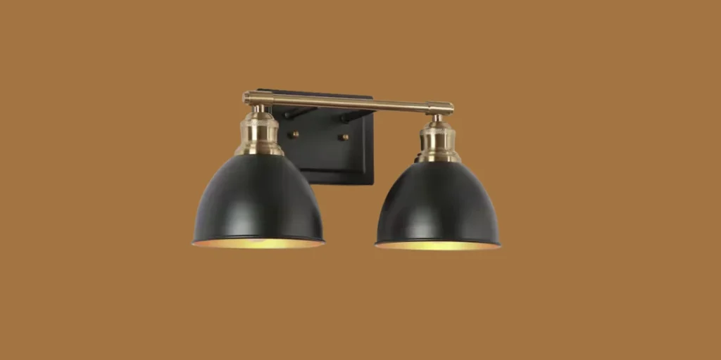 Industrial Bathroom Sconce with Metal Shade