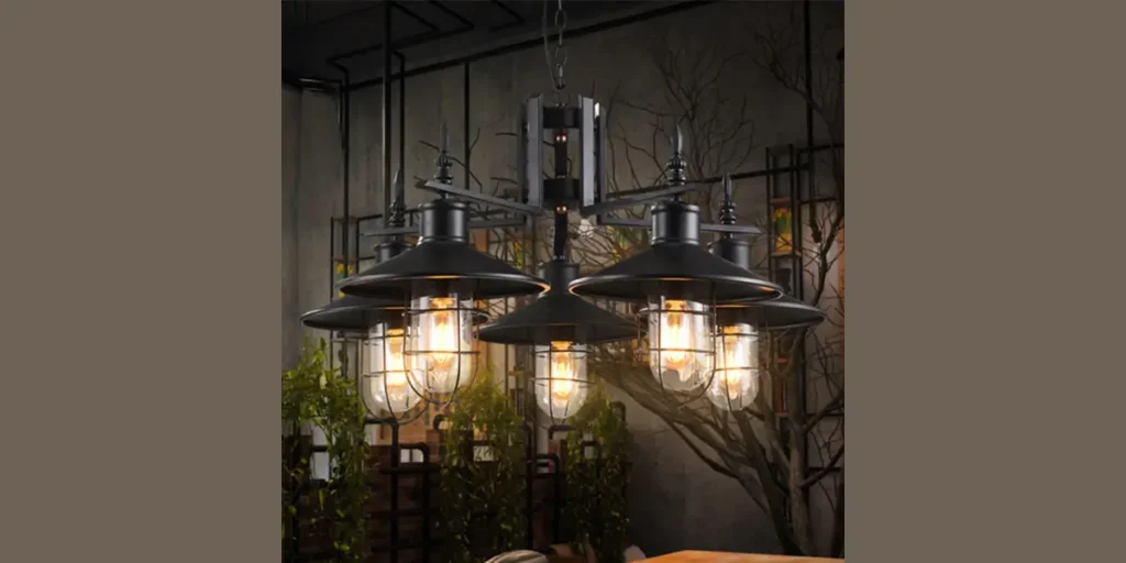 Industrial Metal Chandelier