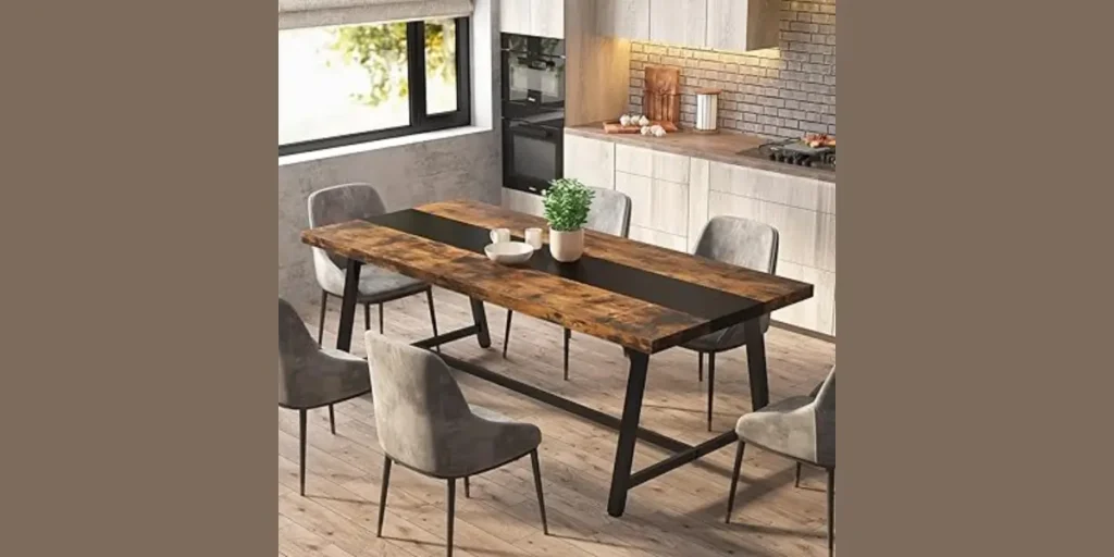 Industrial Wood and Metal Table