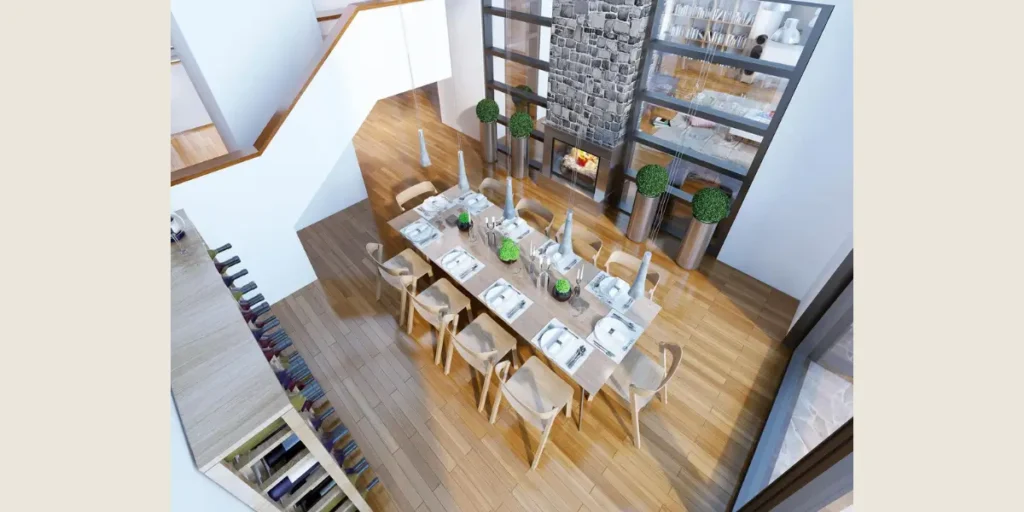 Industrial Style Dining Room Interior