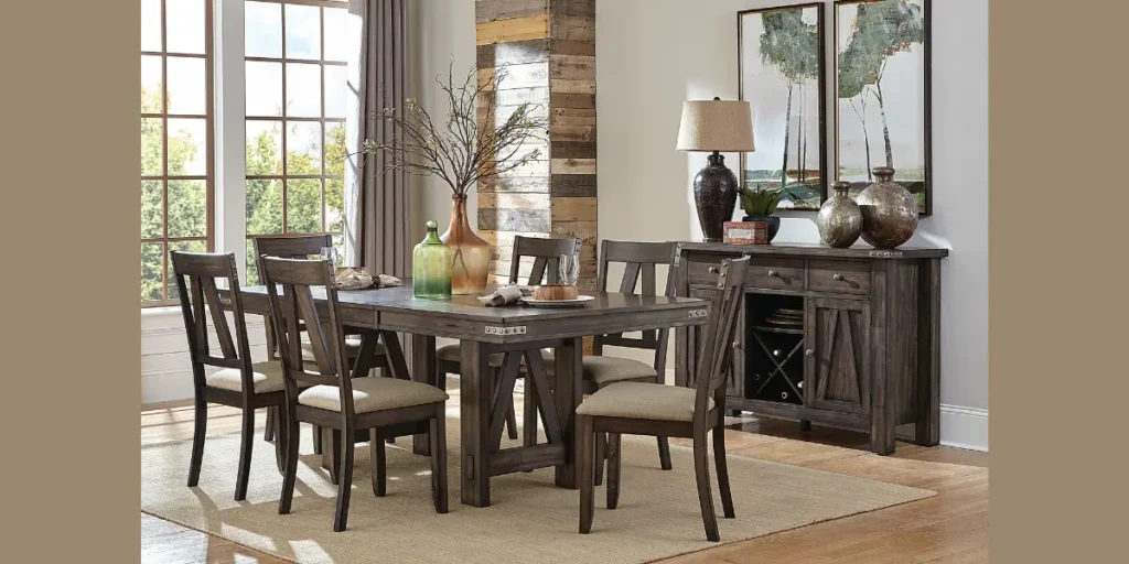 Industrial Trestle Base Dining Table