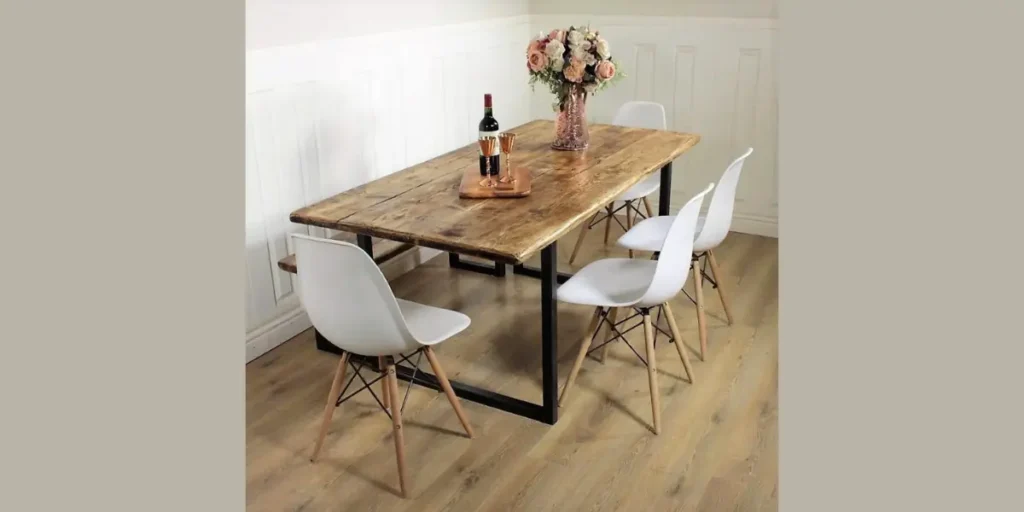 Industrial Wood and Metal Table