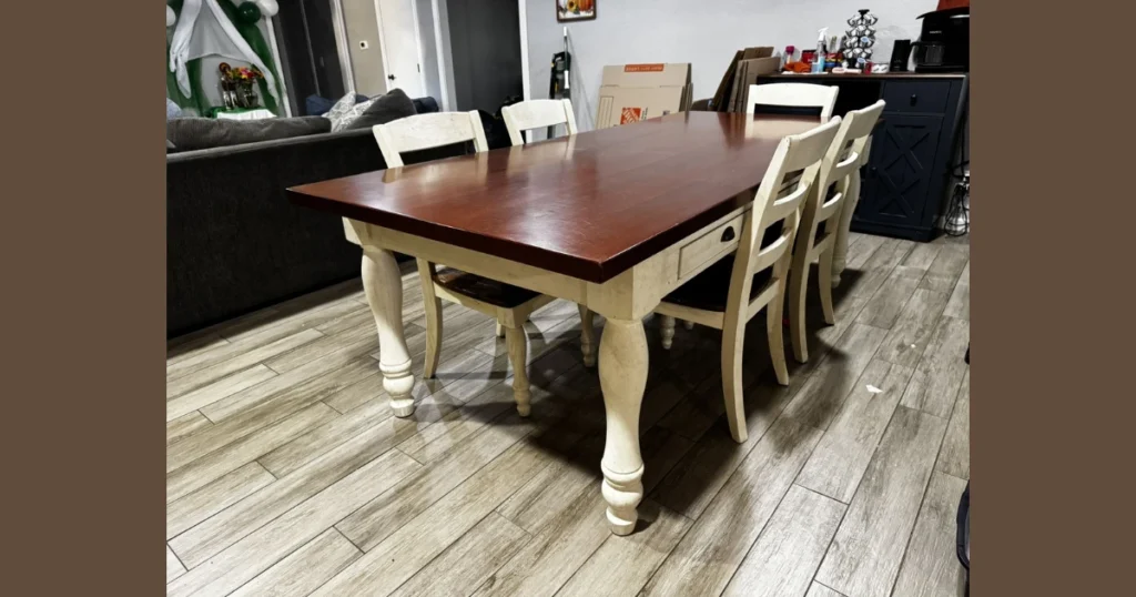 Dining Table with Built-In Storage Drawers
