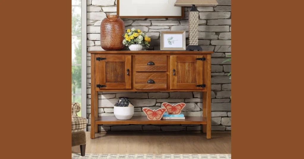 Dining Room Console Table with Storage Drawers