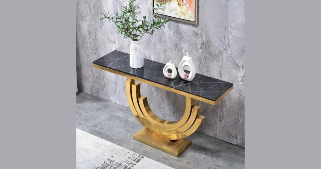 Luxury Marble Top Console Table