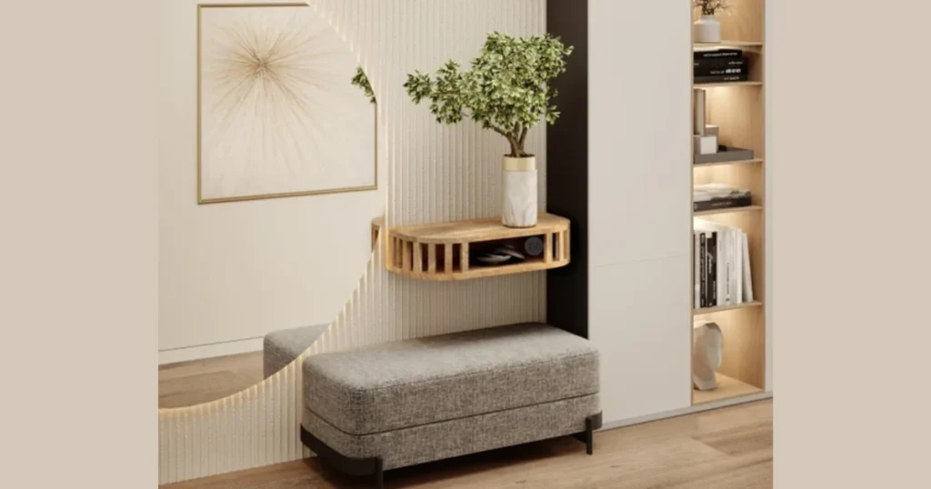 Floating Wall-Mounted Console Table for Compact Dining Areas