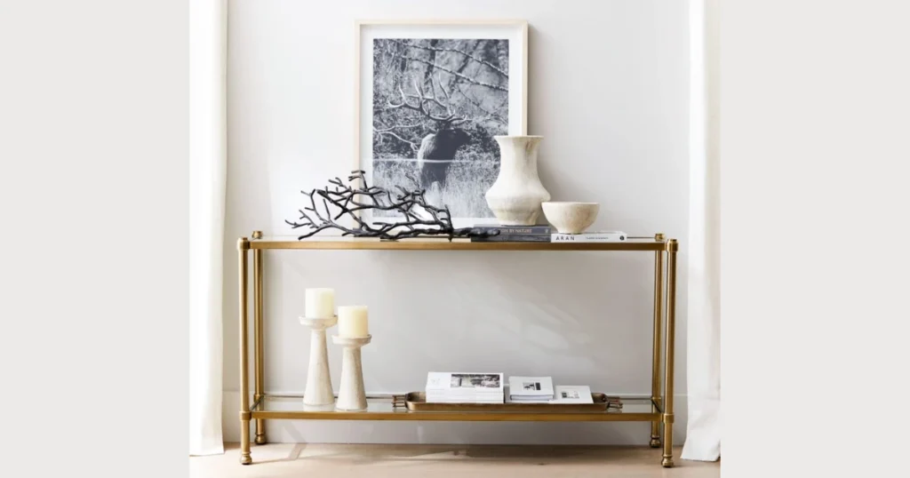 Glass Console Table for a Light and Open Look
