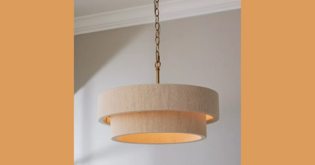 Drum Shade Hanging Light for Soft Lighting