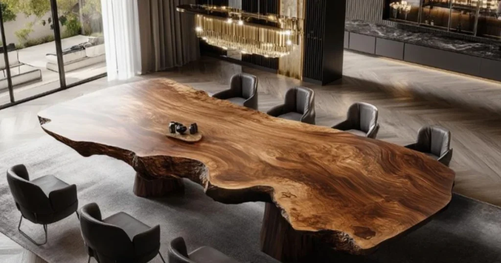 Natural Wood Dining Tables with Organic Finishes