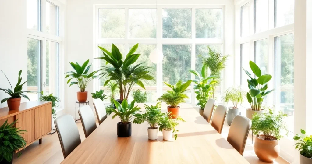 Indoor Plants for a Fresh and Lively Dining Area