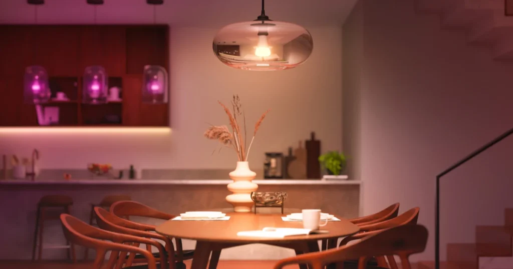 Bohemian Dining Room Lighting with Warm Ambient Glow