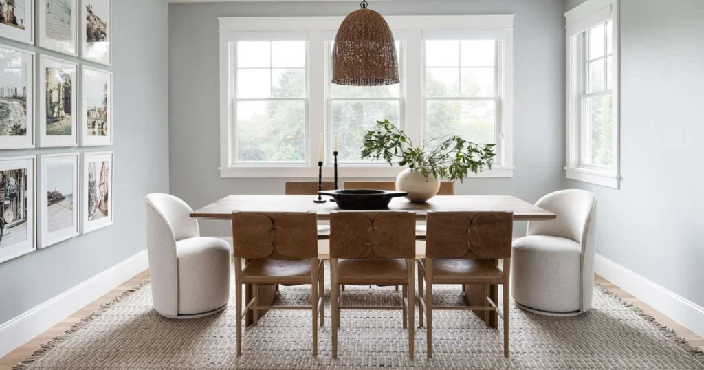 Large Mirrors to Make a Small Dining Room Look Bigger