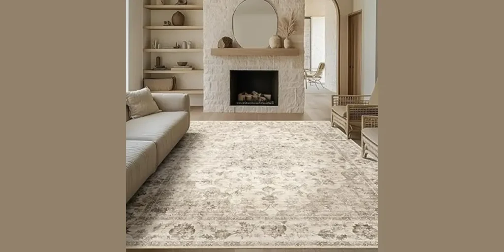 Large Neutral Area Rug
