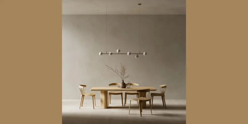 Light Oak Minimal Japandi Table