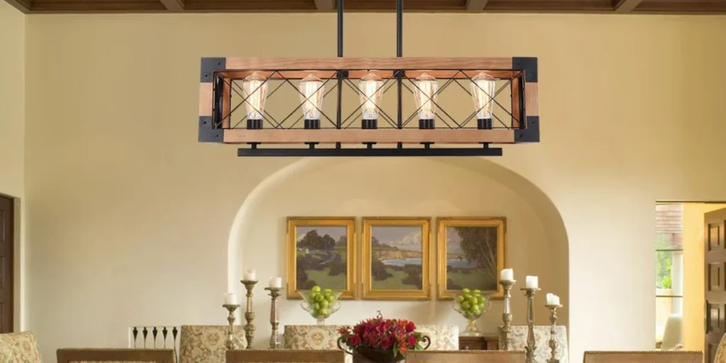 Linear Farmhouse Pendant Lighting for Long Tables