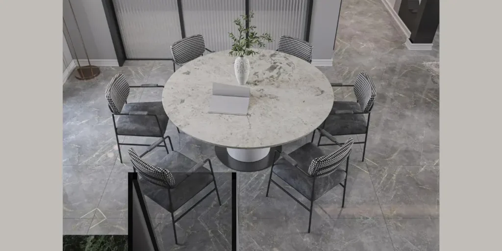 Marble and Metal Fusion Table