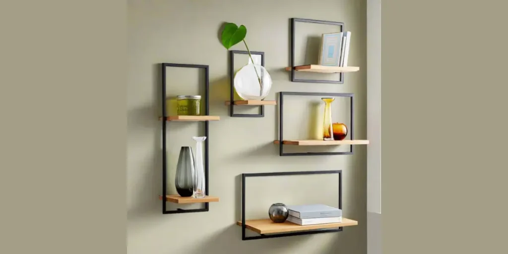 Metal Frame Wall Shelves