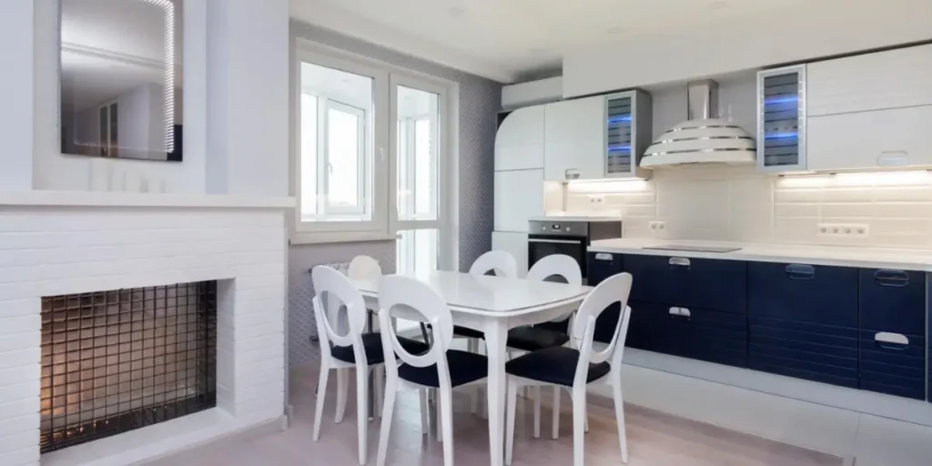 Minimal White Fireplace Surround