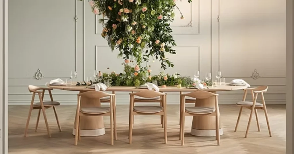 Minimalist Scandinavian Dining Table for 10