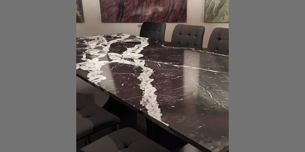 Minimalist Stone Slab Table