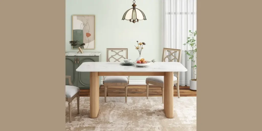 Minimalist Stone Table with Hidden Base