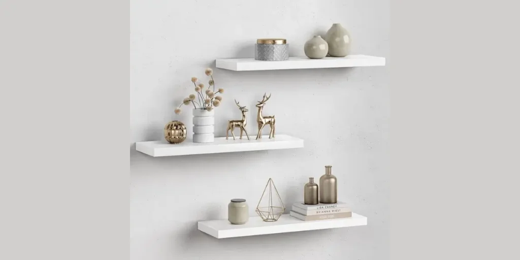 Minimalist White Wall Shelves