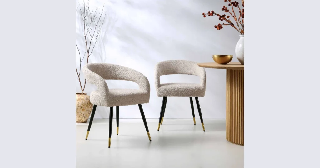 Modern Boucle Dining Room Chairs for Soft Texture Lovers