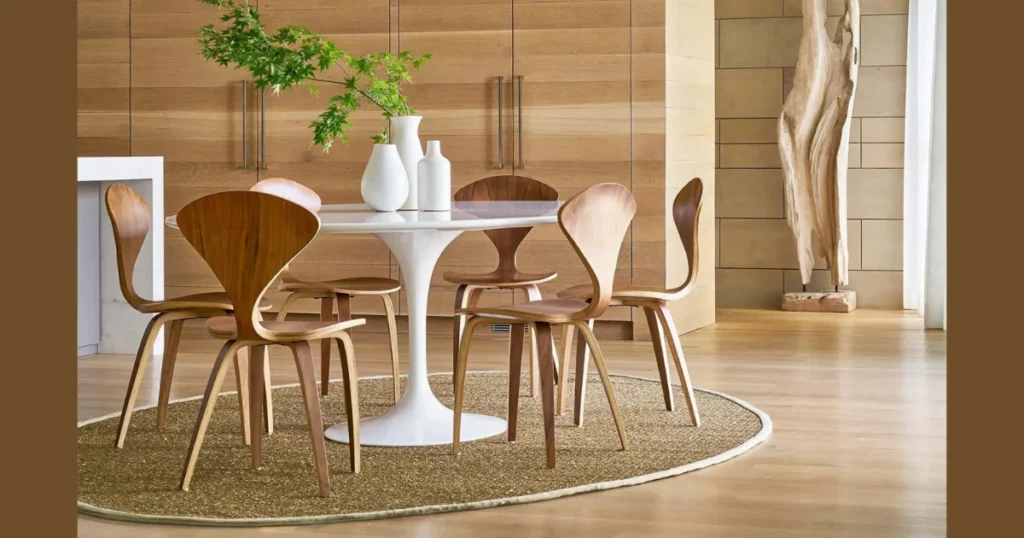 Mixed Material Modern Dining Chairs for Balanced Design