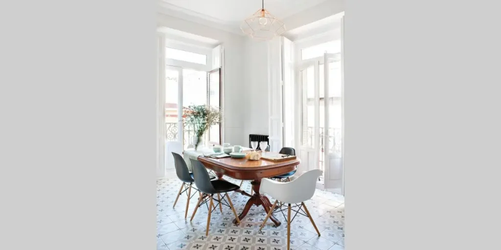 Traditional Table with Modern Chairs