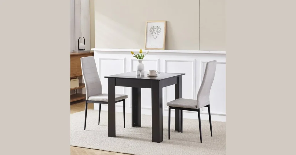 Small Dining Table with Compact Mixed Chairs