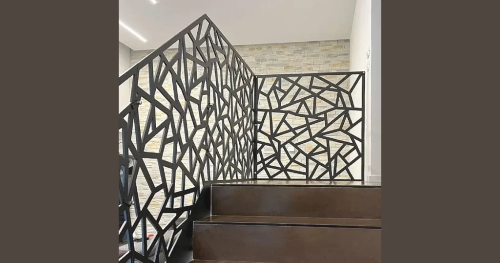 Custom Geometric Pattern Railing for a Unique Touch