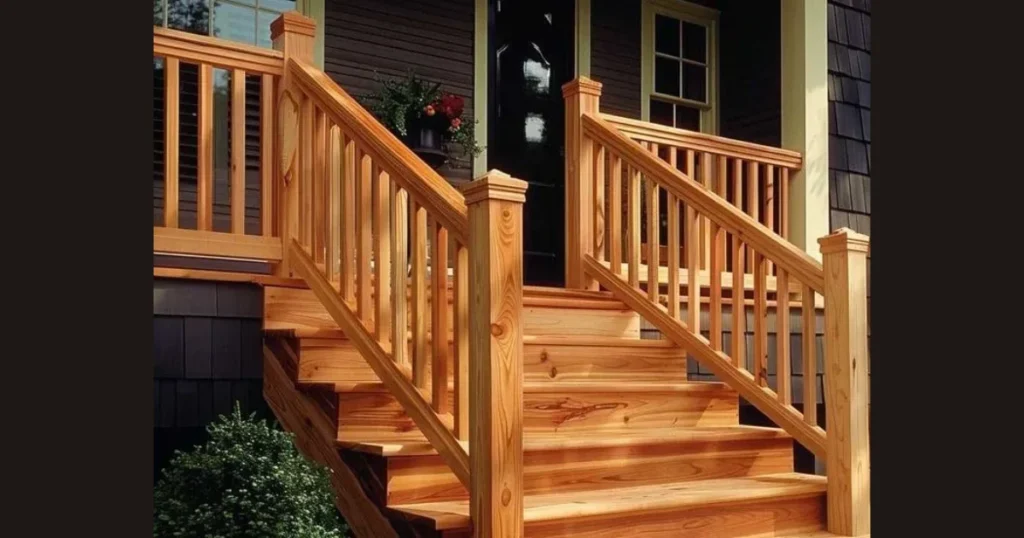 Classic Wooden Exterior Railings for Warm Appeal