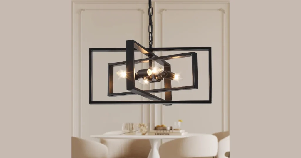 Black Metal Statement Chandelier for Modern Dining Rooms