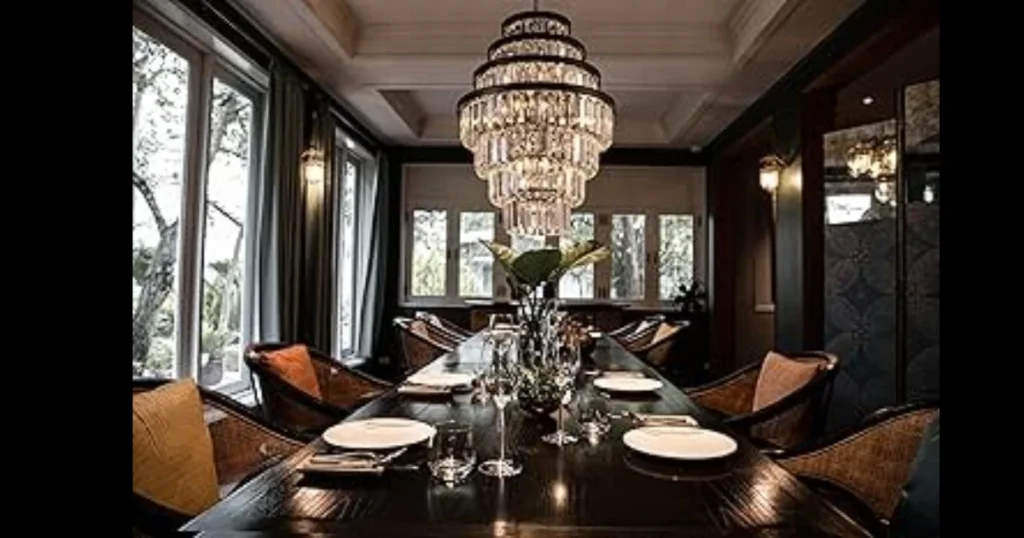 Tiered Dining Room Chandelier for High Ceilings
