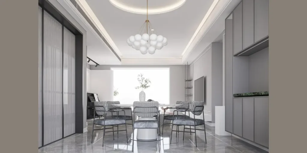 Minimalist Flat Ceiling with Recessed Lighting