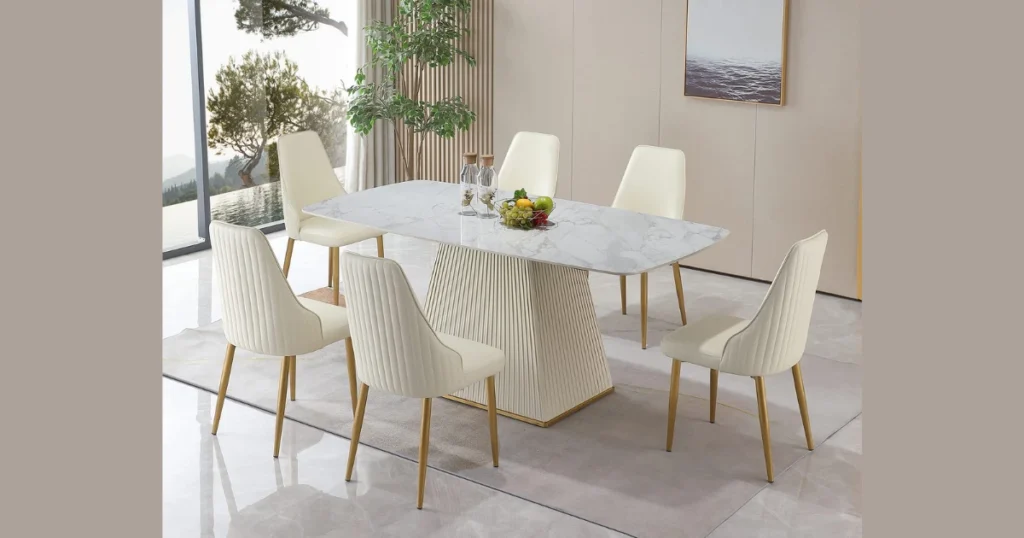 Modern Minimalist Dining Table for 6