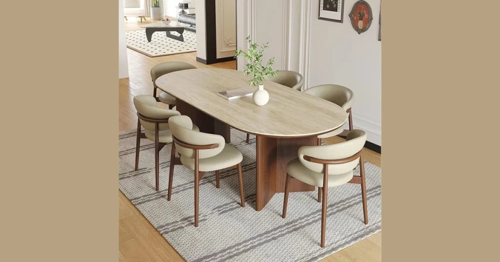 Oval Dining Table for 6 for Balanced Layouts