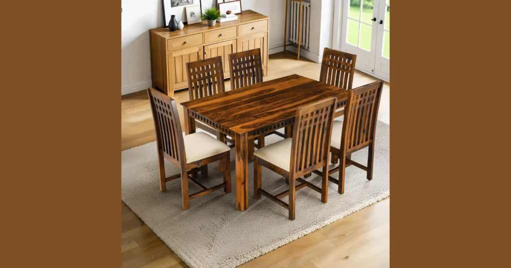 Square Dining Table with 6 Chairs for Balanced and Compact Layouts