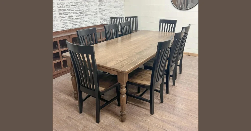 Farmhouse Style Dining Table for 8