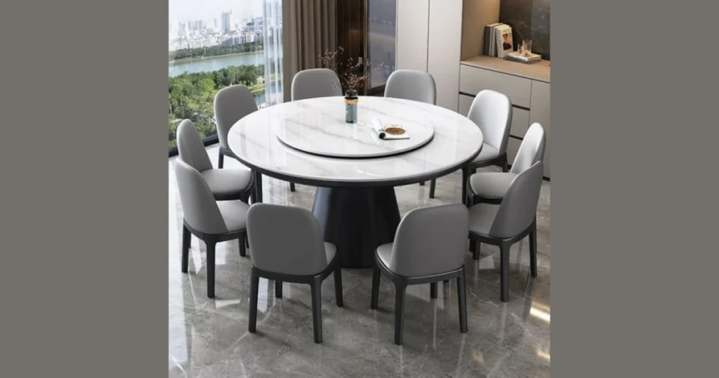 Pedestal Base Dining Table for 8