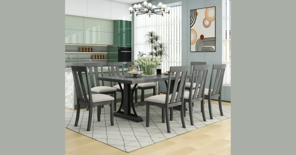 Industrial Style Dining Table for 8