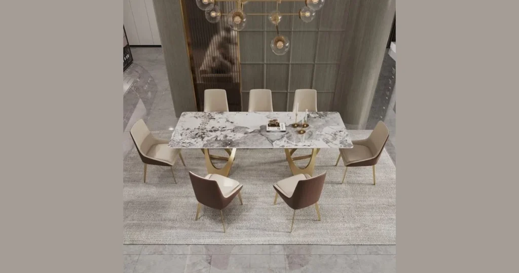 Contemporary Statement Dining Table for 8